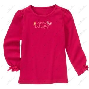 Gymboree Girl's sz 8 Embroidered Social Butterfly Tee